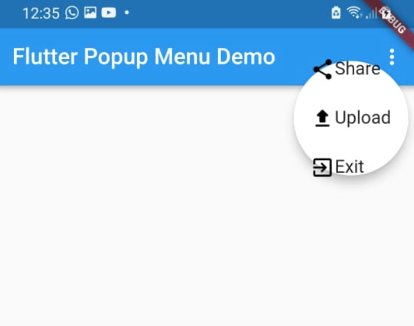 Flutter Circular PopUp Menu