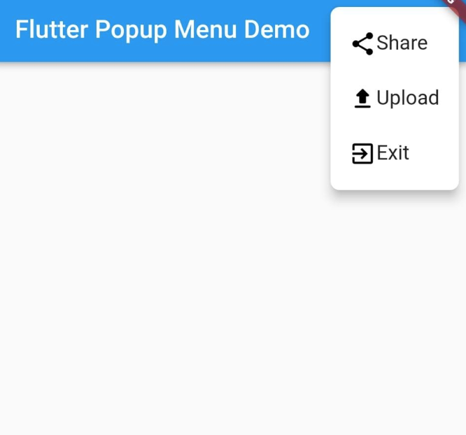 Flutter Pupup Menu with rounded corners