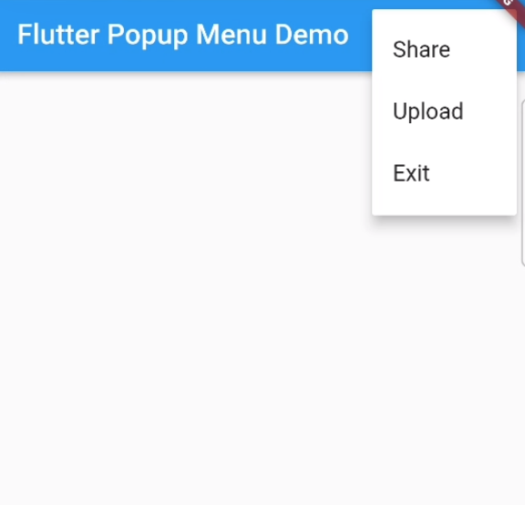 Flutter Popup Menu