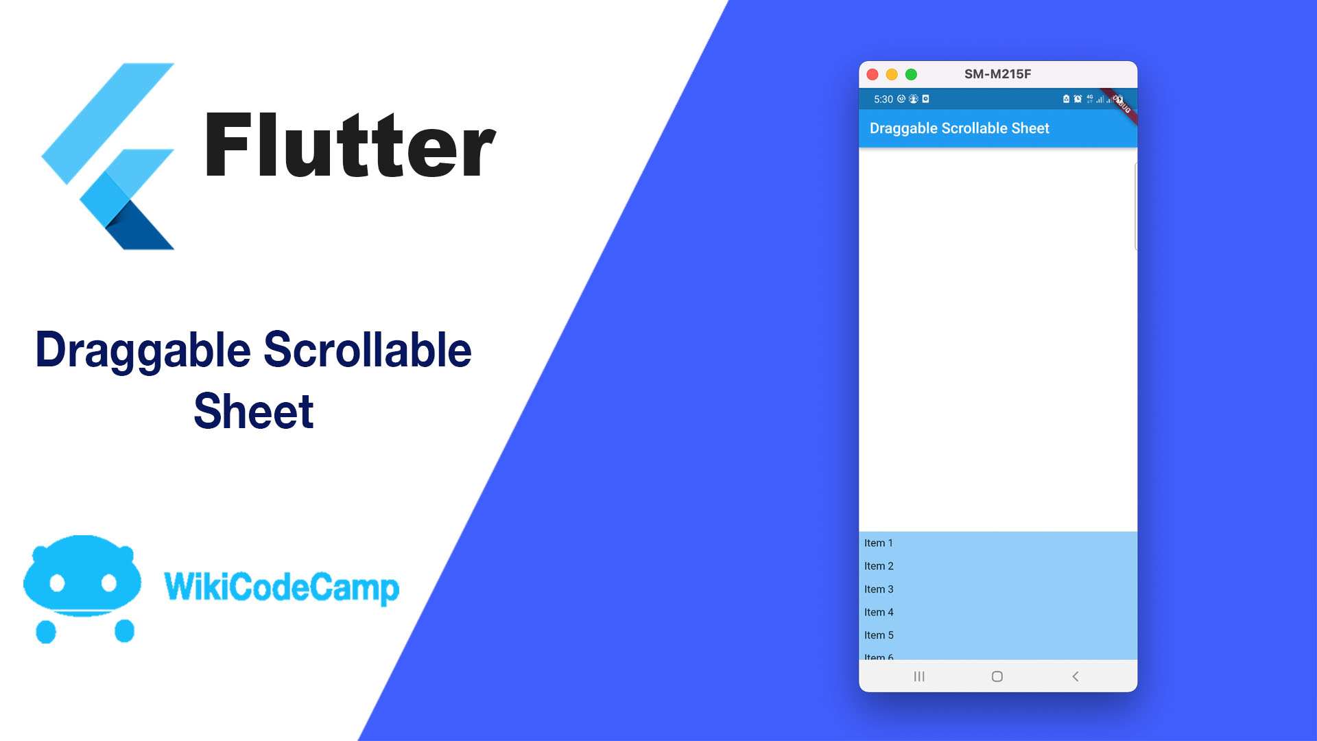 How To Create Draggable Scrollable Sheet In Flutter WikiCodeCamp