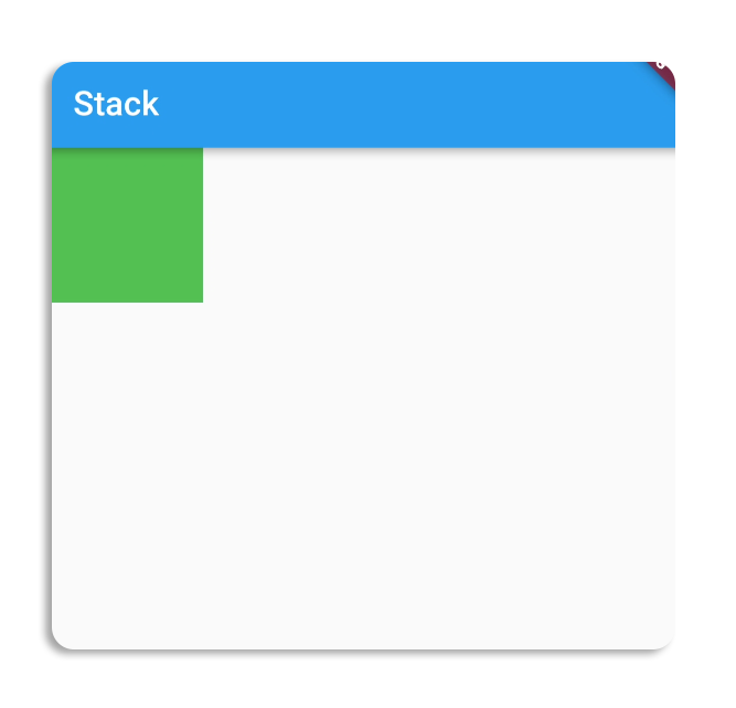 Stack in flutter with children of same size