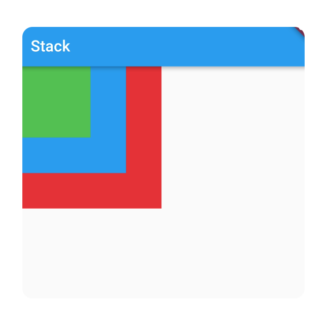 Stack in flutter with children of different sizes