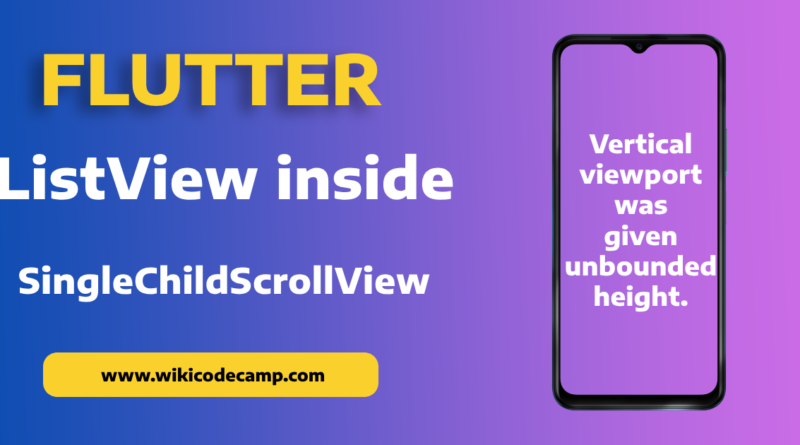 ListView in SingleChildScrollView