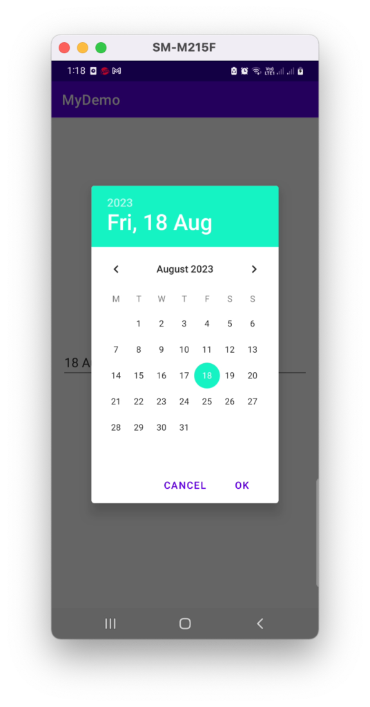 Date picker dialog in kotlin in android