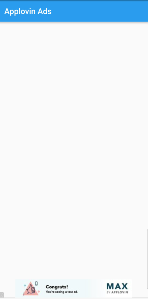 Applovin banner ad Flutter