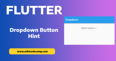 Flutter dropdown hint