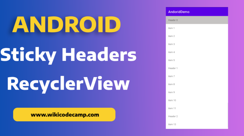 Sticky headers recyclerview